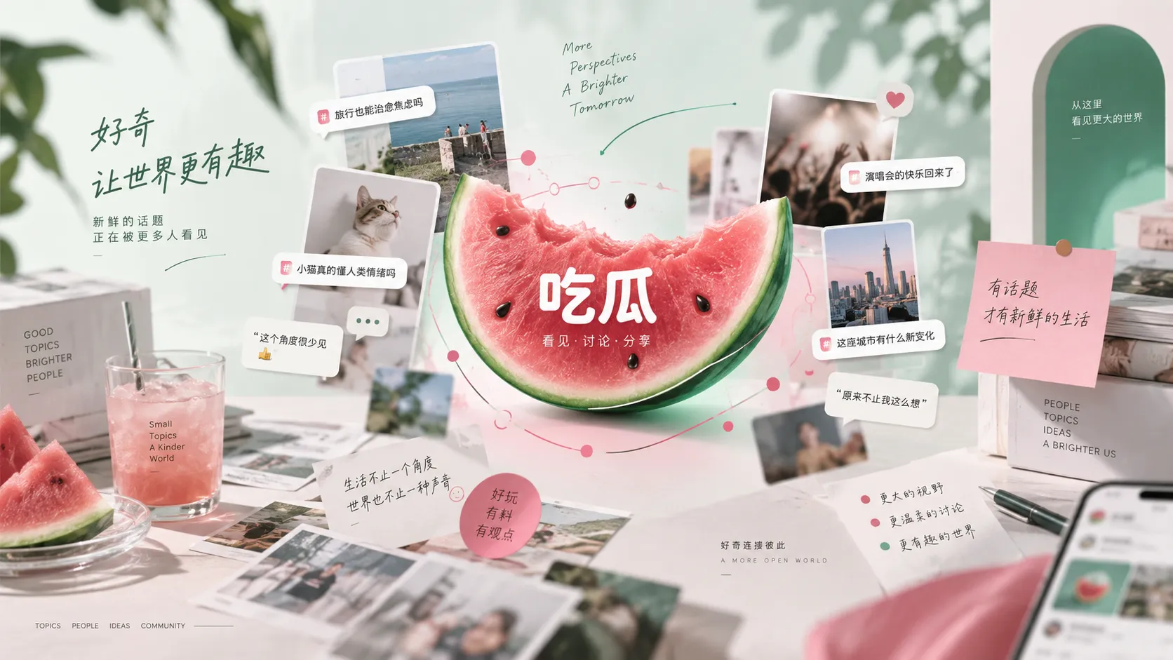 热点内容与讨论线索视觉图